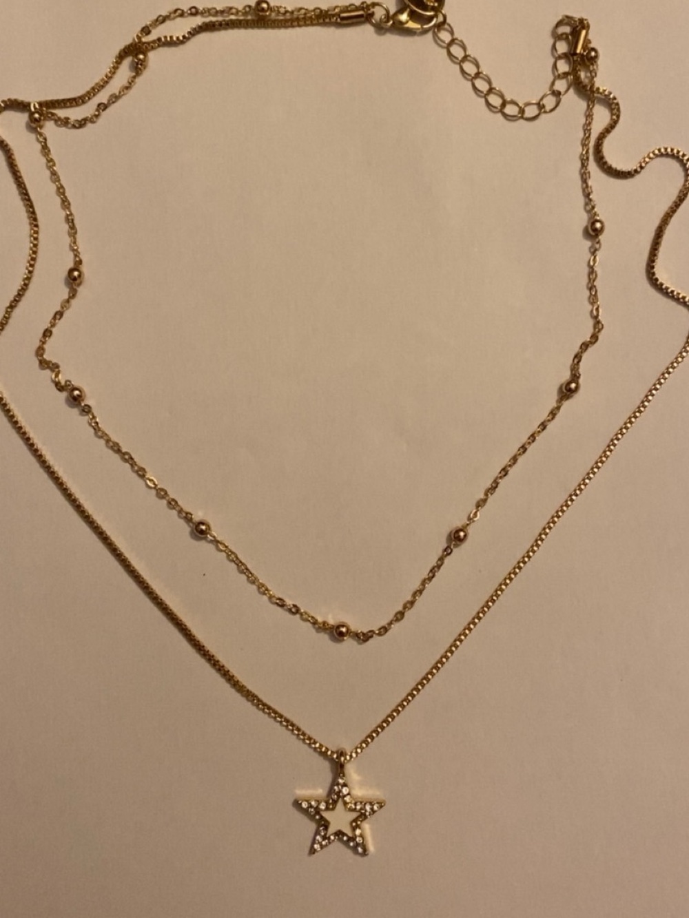 Gold Star Layered Pendant Necklace - Women Jewelry